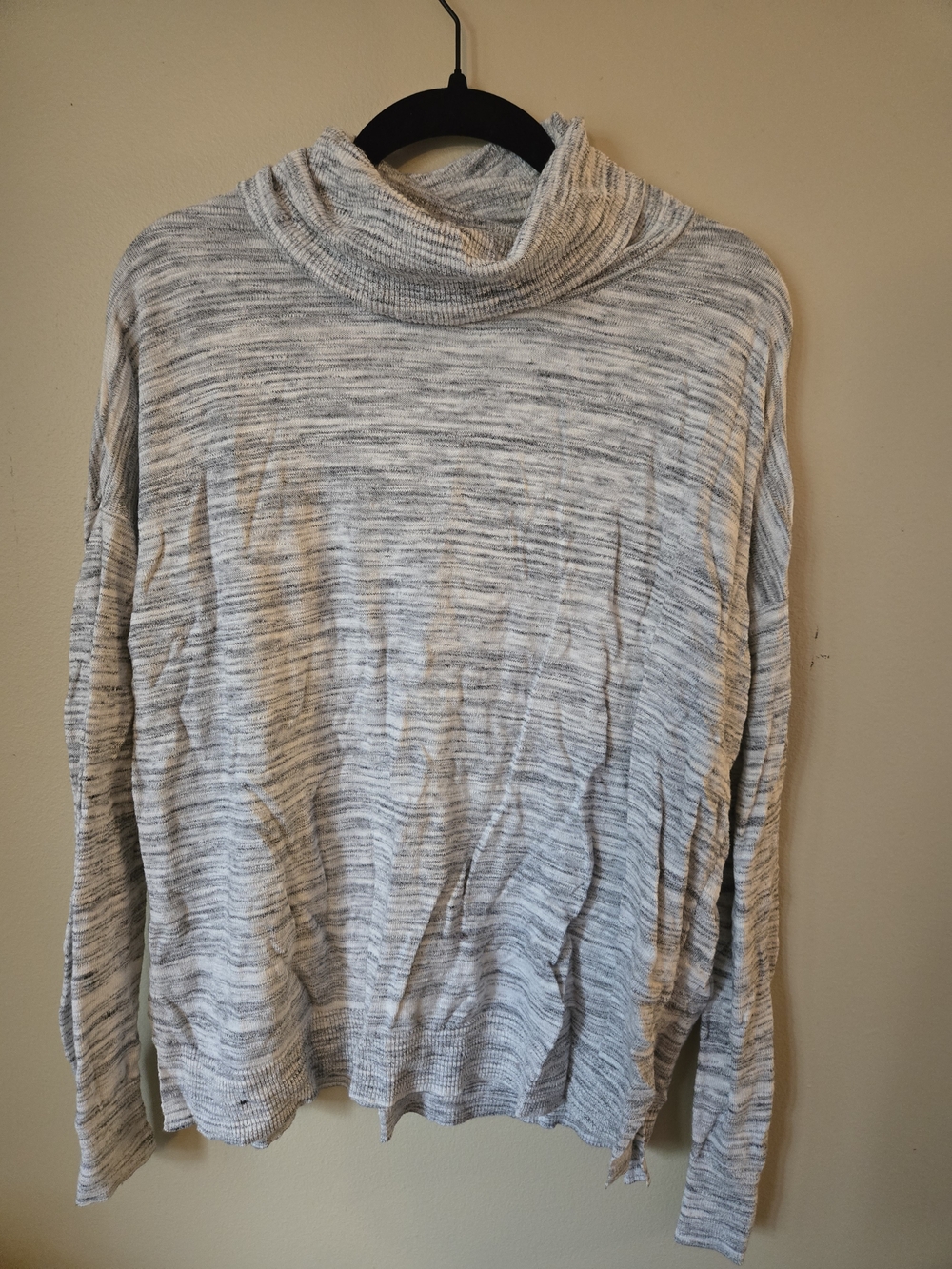 Sonoma Gray Marled Cowl Neck Sweater